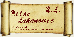 Milas Lukanović vizit kartica